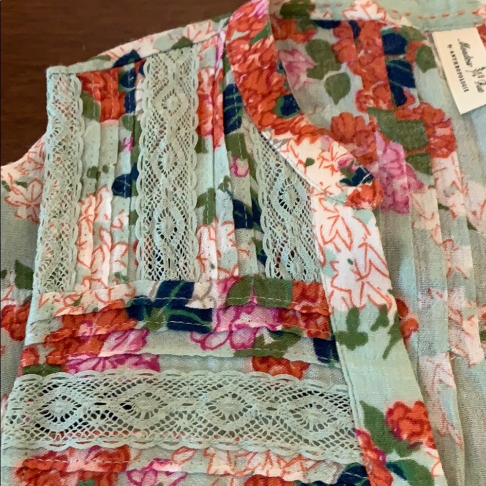 Anthropologie Meadow Rue Floral Sleeveless Top